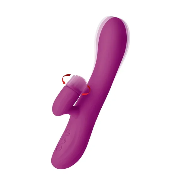 Whirl Silicone Rabbit Vibrator with Rotating Ticklers