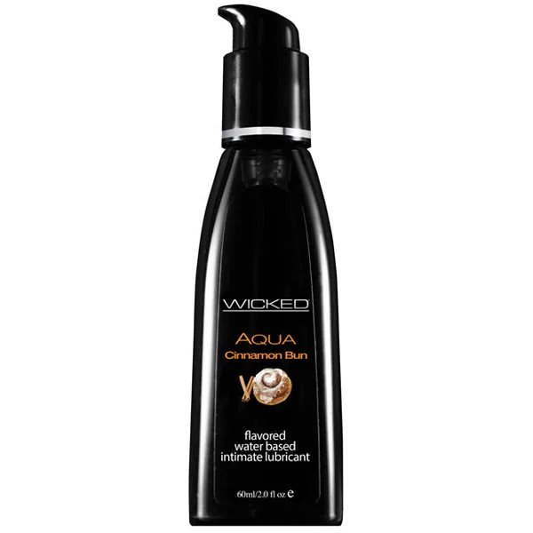 Wicked Sensual Care Aqua Waterbased Lubricant - 2 Oz Cinnamon Bun