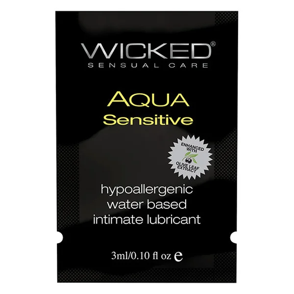 Wicked Sensual Care Hypoallergenic Aqua Sensitive Waterbased Lubricant - .1 Oz