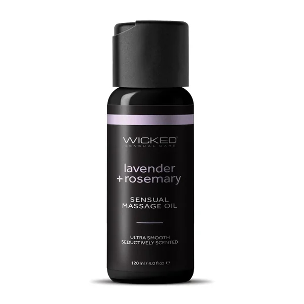 Wicked Sensual Care Lavender & Rosemary Massage Oil – 4 oz