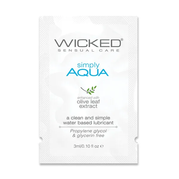 Wicked Sensual Care Simply Aqua Water Based Lubricant - .1 Oz