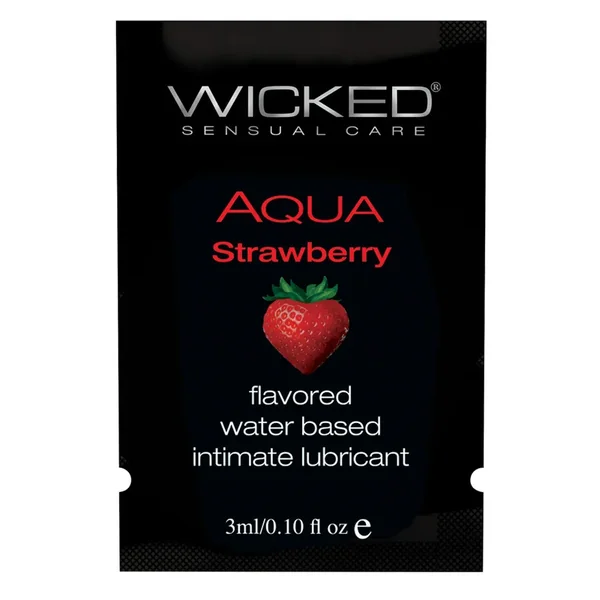 Wicked Sensual Care Water Based Lubricant – .1 oz Strawberry