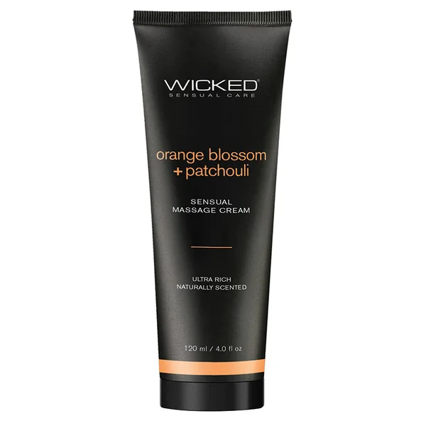 Wicked Sensual Massage Cream - Orange Blossom + Patchouli Scented 4oz