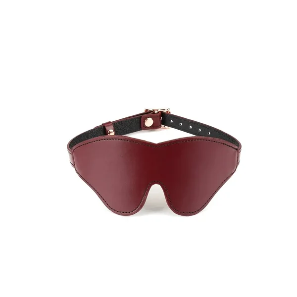 Wine Red Collection Leather Blindfold