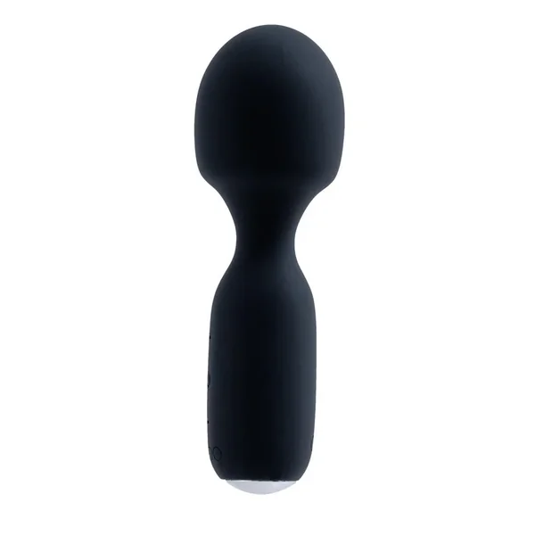 Wini Silicone Rechargeable Mini Wand Massager – Just Black