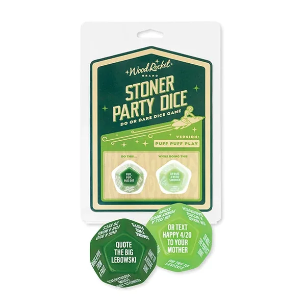 Wood Rocket Stoner Party Dice Game – Green