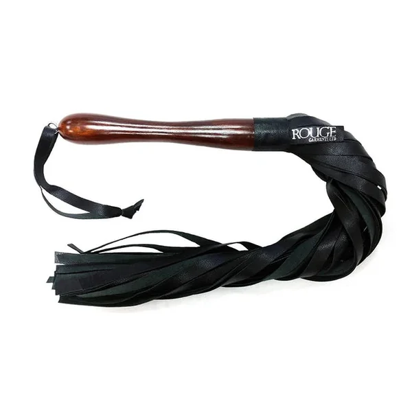 Wooden Handle Leather Flogger by Rouge