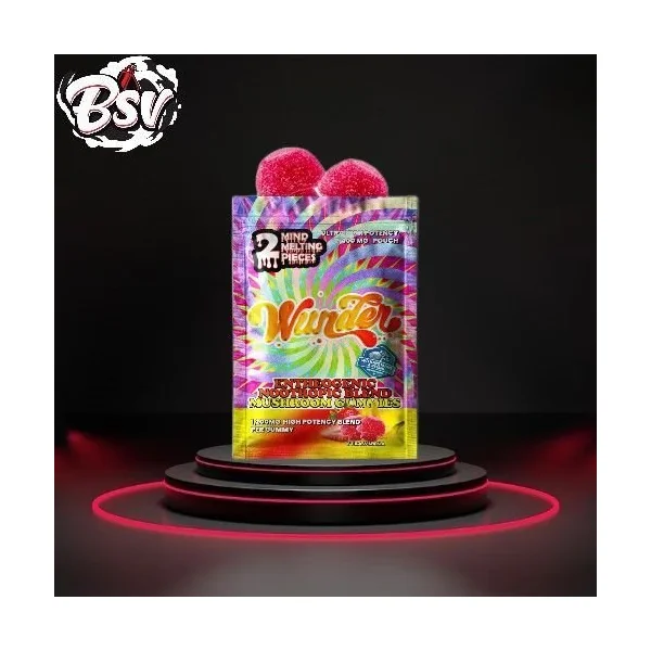 Wunder Mushroom Blend 1200mg Gummies 10ct Strawnana