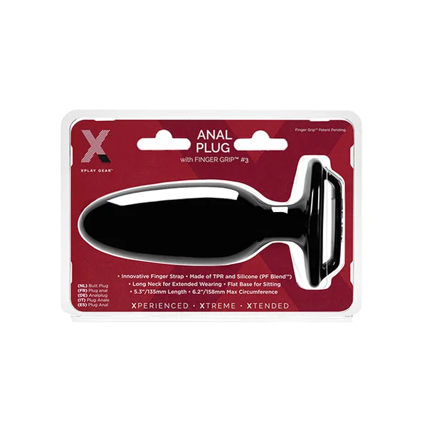 Xplay Gear Finger Grip Plug #3l - Black