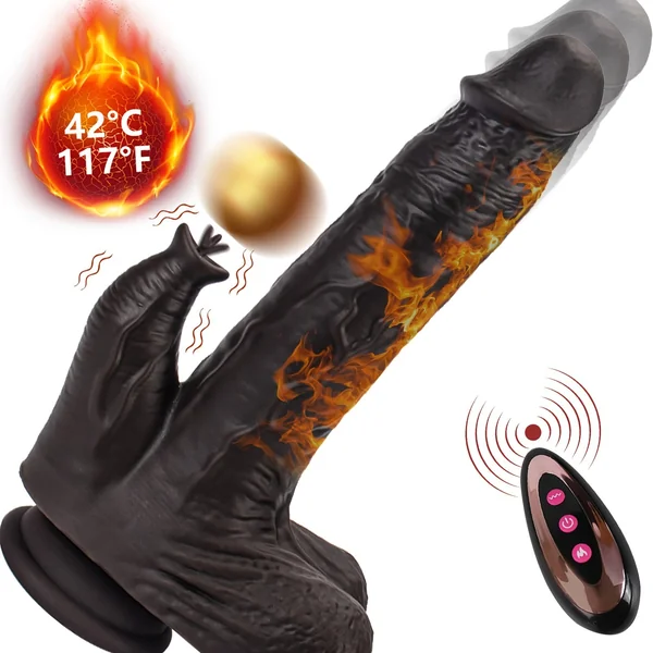 YIQU 21.84cm Vibrate Dildo 10 Vibration & 10 Thrusting Heating G-spot Stimulation