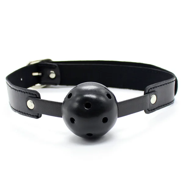 Yiwu Breathable Ball Gag With Faux Suede Leather Strap