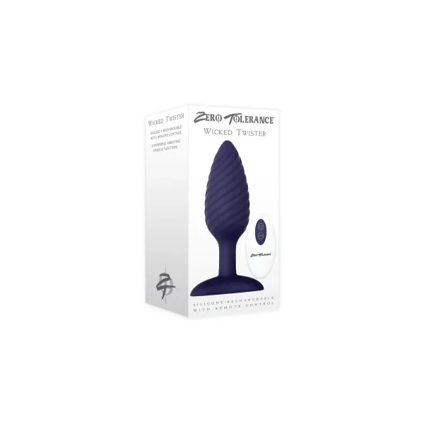 Zero Tolerance Wicked Twister Textured Vibrating Silicone Anal Plug