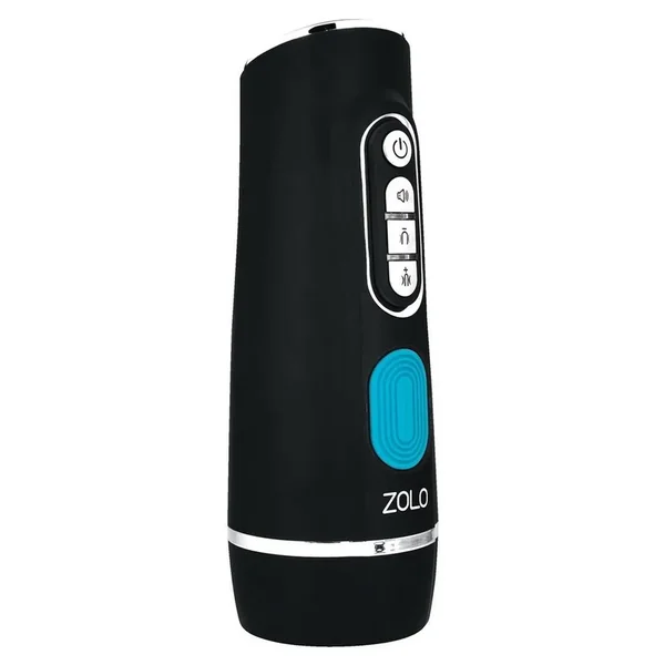 Zolo Blow Master Rechargeable Silicone Masturbator – Black/Blue