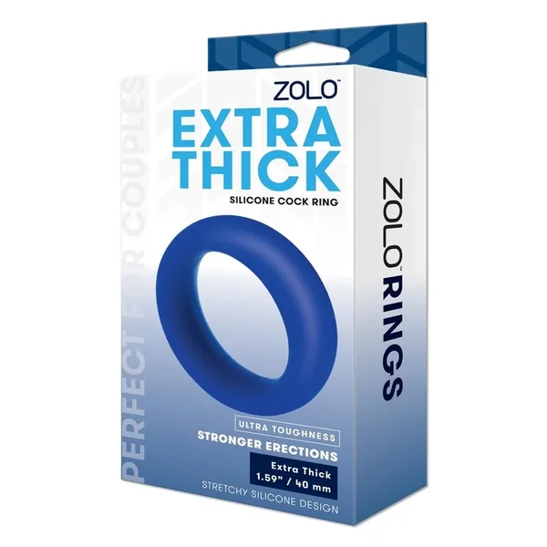 Zolo Extra Thick Silicone Cock Ring – Navy
