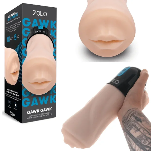 Zolo Gawk Mocha Rechargeable Multi-Speed Male Blow Job Masturbator