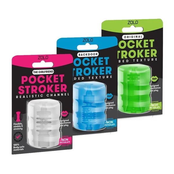 Zolo Pocket Stroker - 3 Different Textures