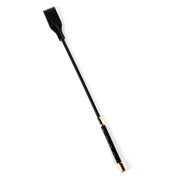 ZYL Firm Faux Leather Riding Crop With Rubber Grip Handle